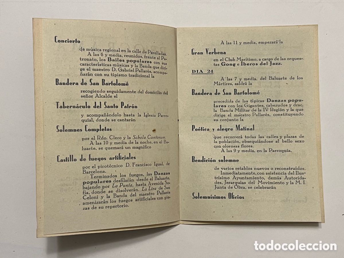 Folletos de turismo: SITGES.. Programa Fiesta Mayor (a.1941) SITGES PROGRAMA OFICIAL. - Foto 2