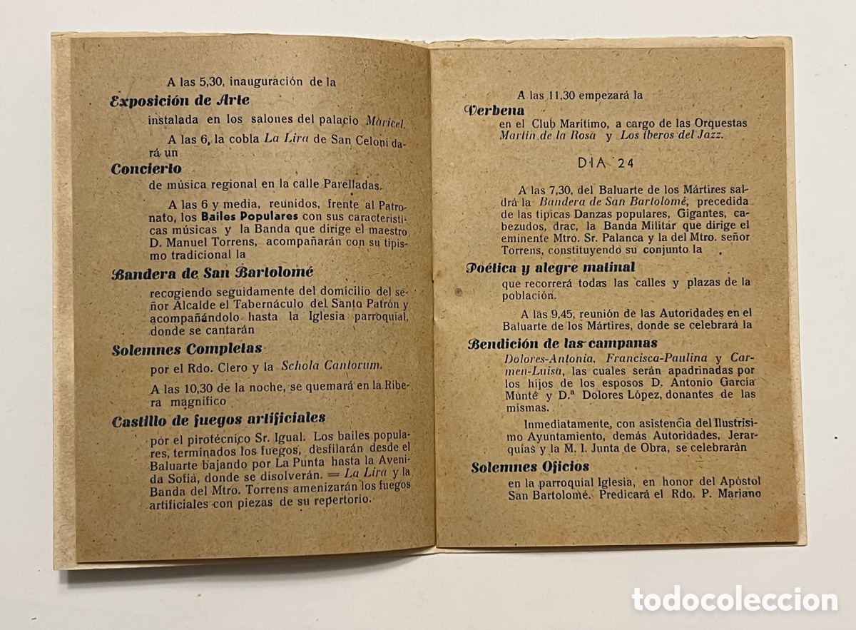 Folletos de turismo: SITGES.. Programa Fiesta Mayor (a.1940) SITGES PROGRAMA OFICIAL. - Foto 3