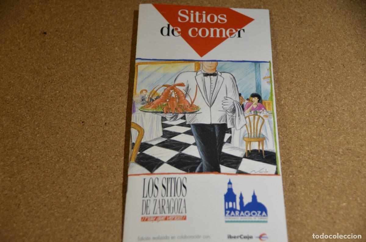 Folletos de turismo: Folleto de tapeo en Zaragoza Sitios de comer 1990
