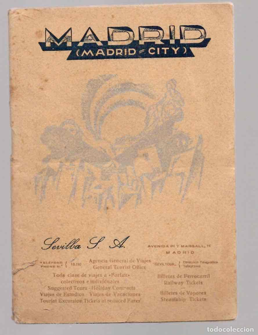 Travel Brochures: FOLLETO TURISMO MADRID CITY. SEVILLA, S.A. ABRIL 1929. CON PLANO DESPLEGABLE
