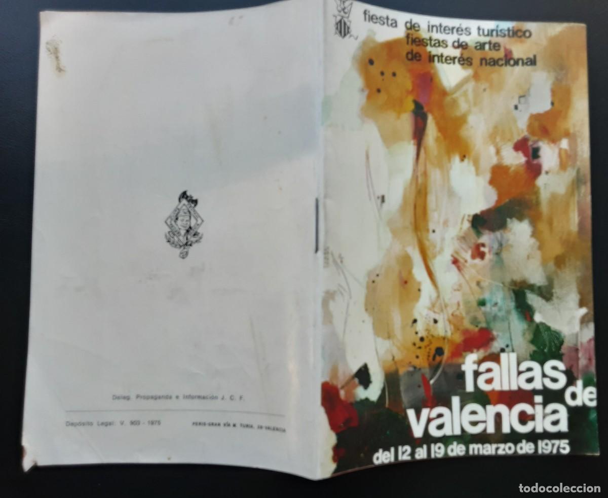 Folletos de turismo: FALLAS DE VALENCIA A&Ntilde;O 1975, PROGRAMA OFICIAL DE FESTEJOS.