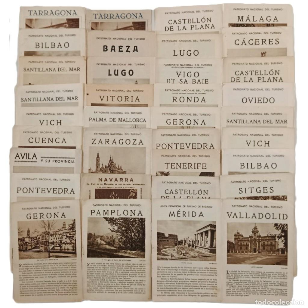 Folletos de turismo: GRAN LOTE 38 FOLLETOS PATRONATO NACIONAL DEL TURISMO (PNT) - ESPA&Ntilde;A A&Ntilde;OS 20/30 - COLECCI&Oacute;N CIUDADES