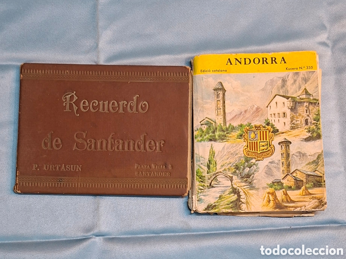 Folletos de turismo: Libro Recuerdos de Santander y gu&iacute;a Andorra