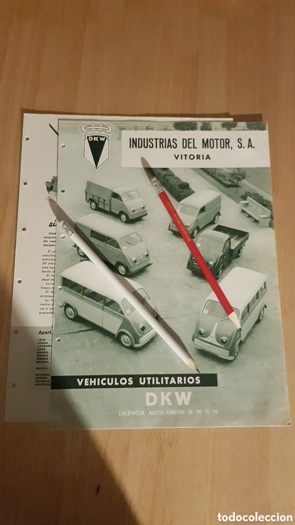 Folletos de turismo: Industrias del Motor S.A Vitoria
