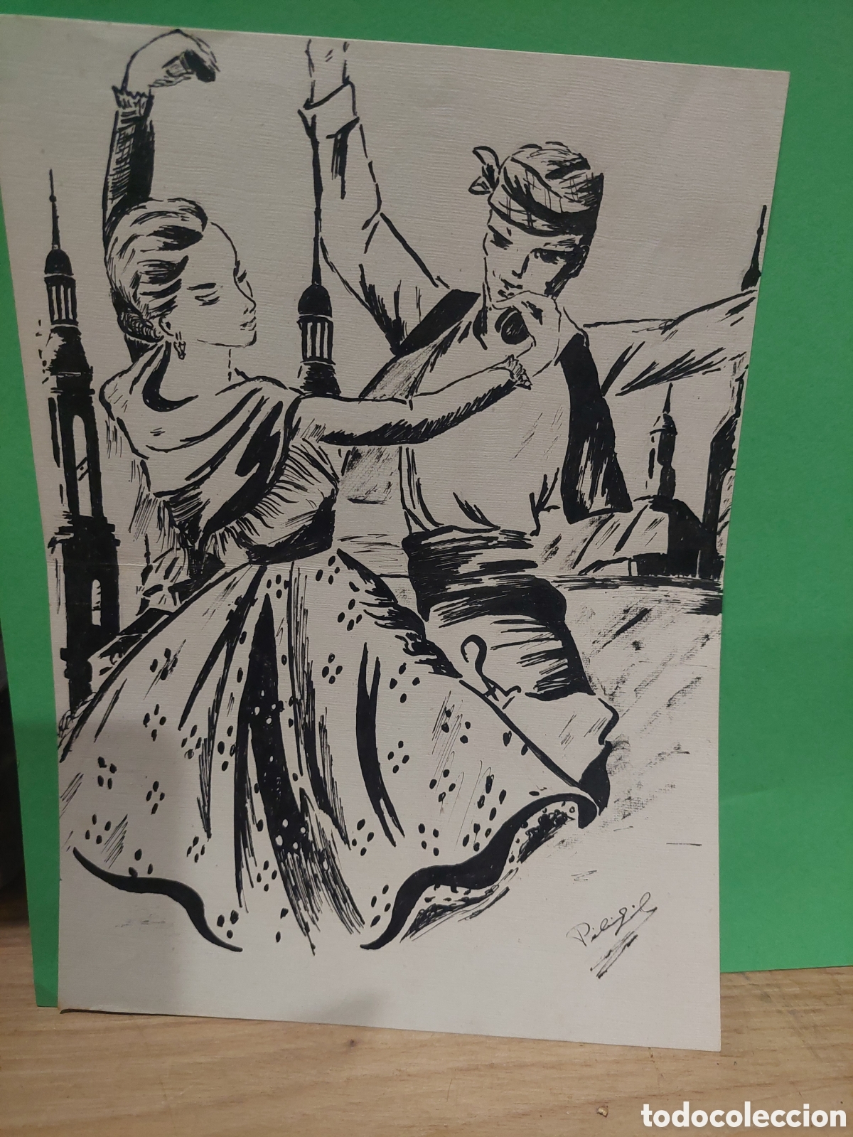 Folletos de turismo: DIBUJO BAILE ZARAGOZA