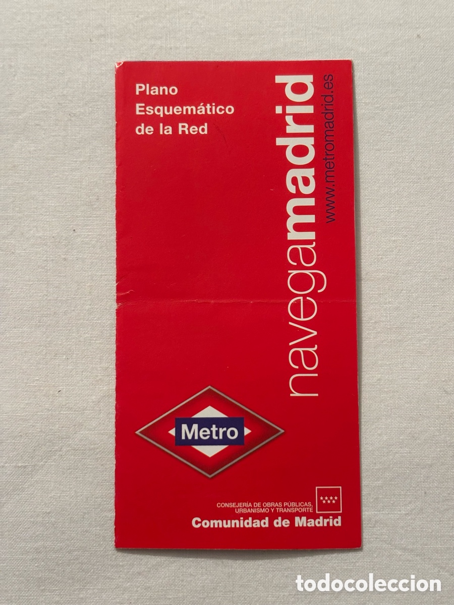 Folletos de turismo: Plano Metro navega Madrid Octubre 2000