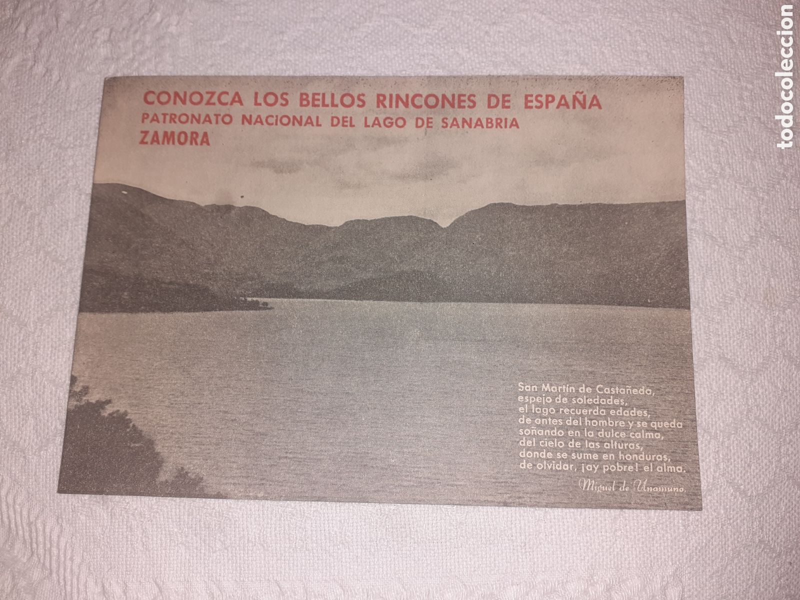 Folletos de turismo: ANTIGUA GUIA DEL LAGO DE SANABRIA. ZAMORA. HACIA 1950