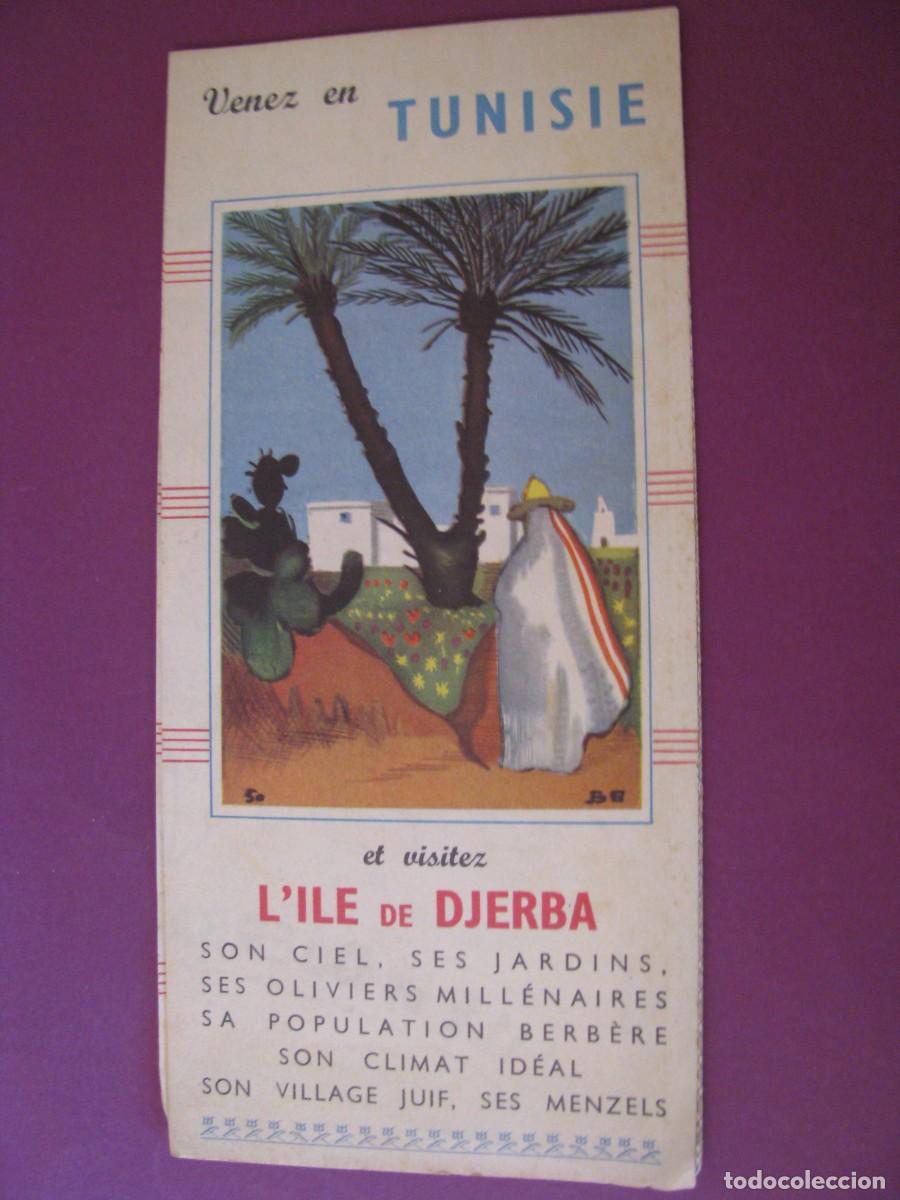 Folletos de turismo: FOLLETO DE TURISMO DE LOS A&Ntilde;OS 50. TUNEZ. ISLA DE DJEBRA.