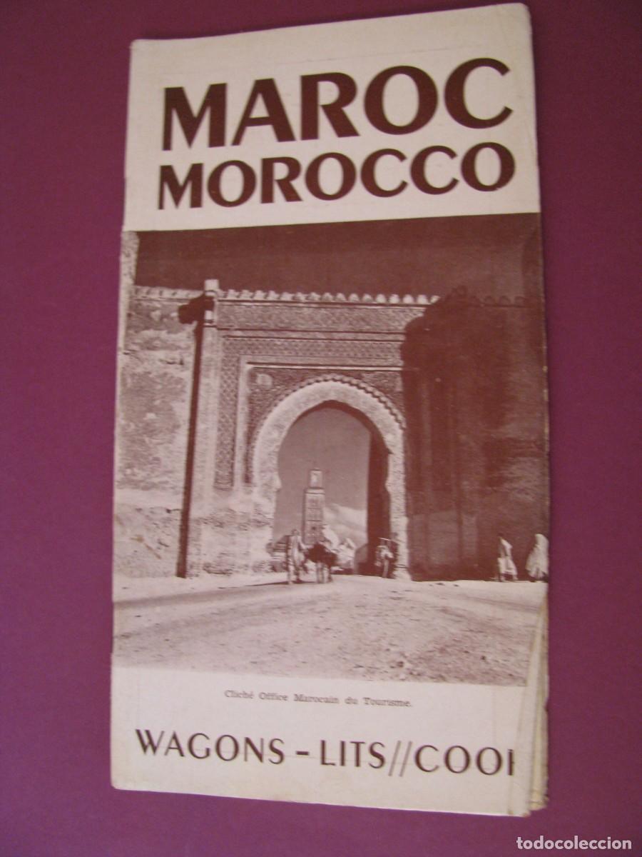 Folletos de turismo: FOLLETO DE TURISMO DE LOS A&Ntilde;OS 50. MARRUECOS. WAGONS-LITS//COOK. 1952