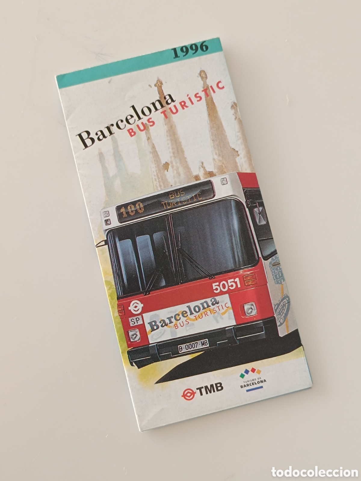 Folletos de turismo: Mapa plano bus tur&iacute;stico Barcelona a&ntilde;o 1996