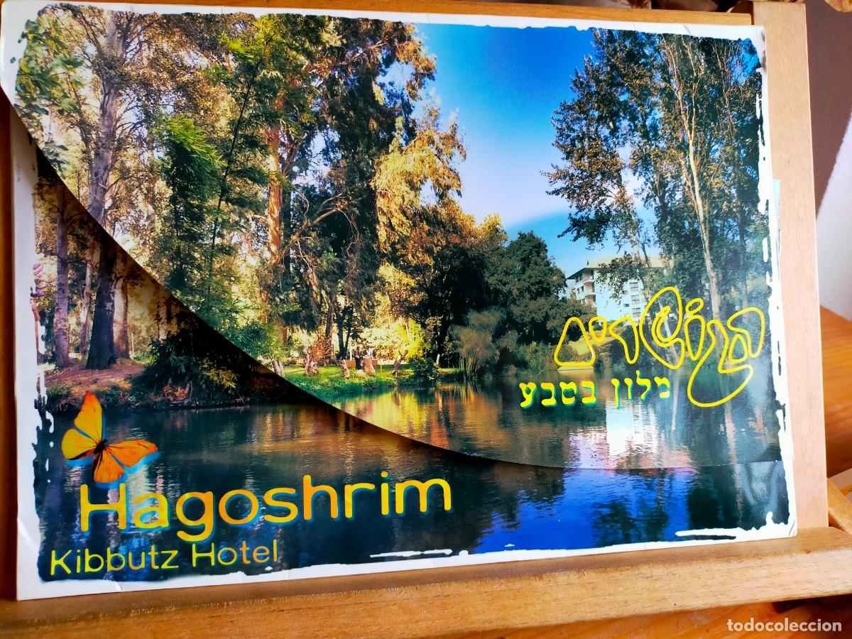 Folletos de turismo: ISRAEL. HAGOSHRIM. KIBBUTZ HOTEL. CARPETA CON 5 POSTALES + 1 FOLLETO + HOJAS INFORMATIVAS