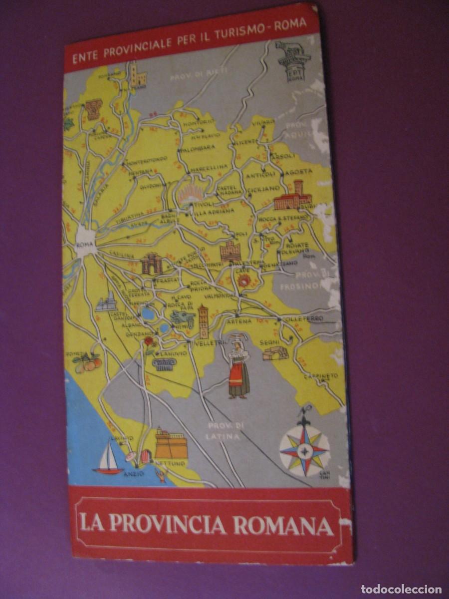 Folletos de turismo: FOLLETO DE TURISMO DE LOS A&Ntilde;OS 50. ITALIA. LA PROVINCIA ROMANA.