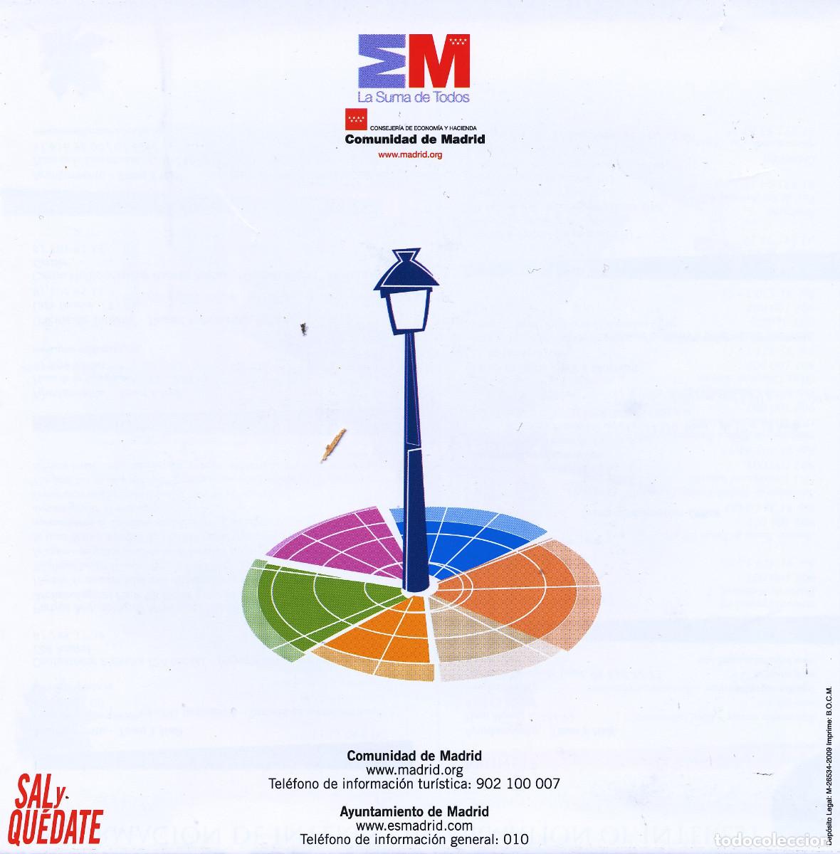 Folletos de turismo: Plazas Mayores de la Comunidad de Madrid. El folleto organiza las visitas por rutas.