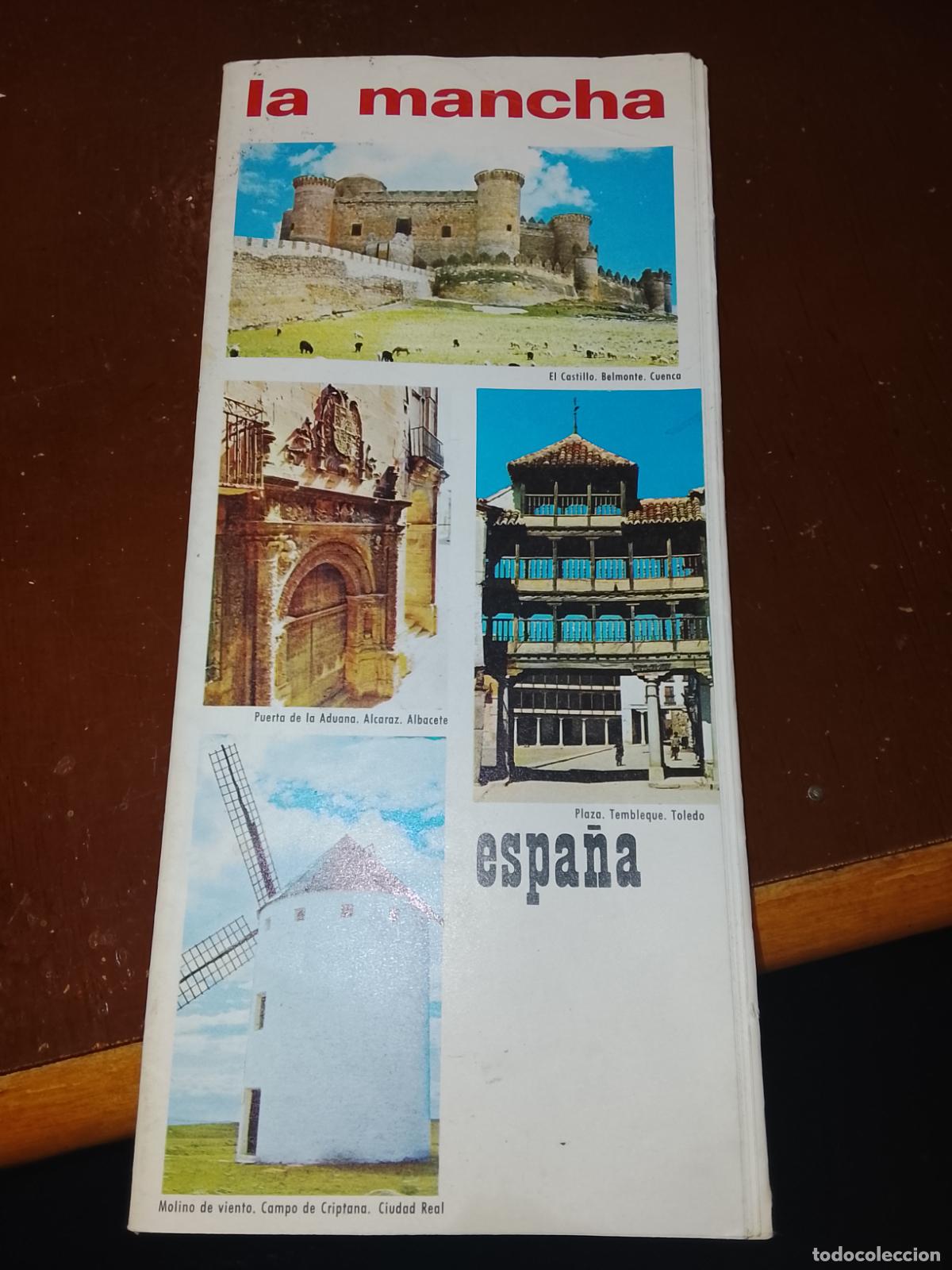 Folletos de turismo: Folleto Tur&iacute;stico Vintage La Mancha - A&ntilde;os 60/70 - Castillo Belmonte, Molinos Criptana, Tembleque