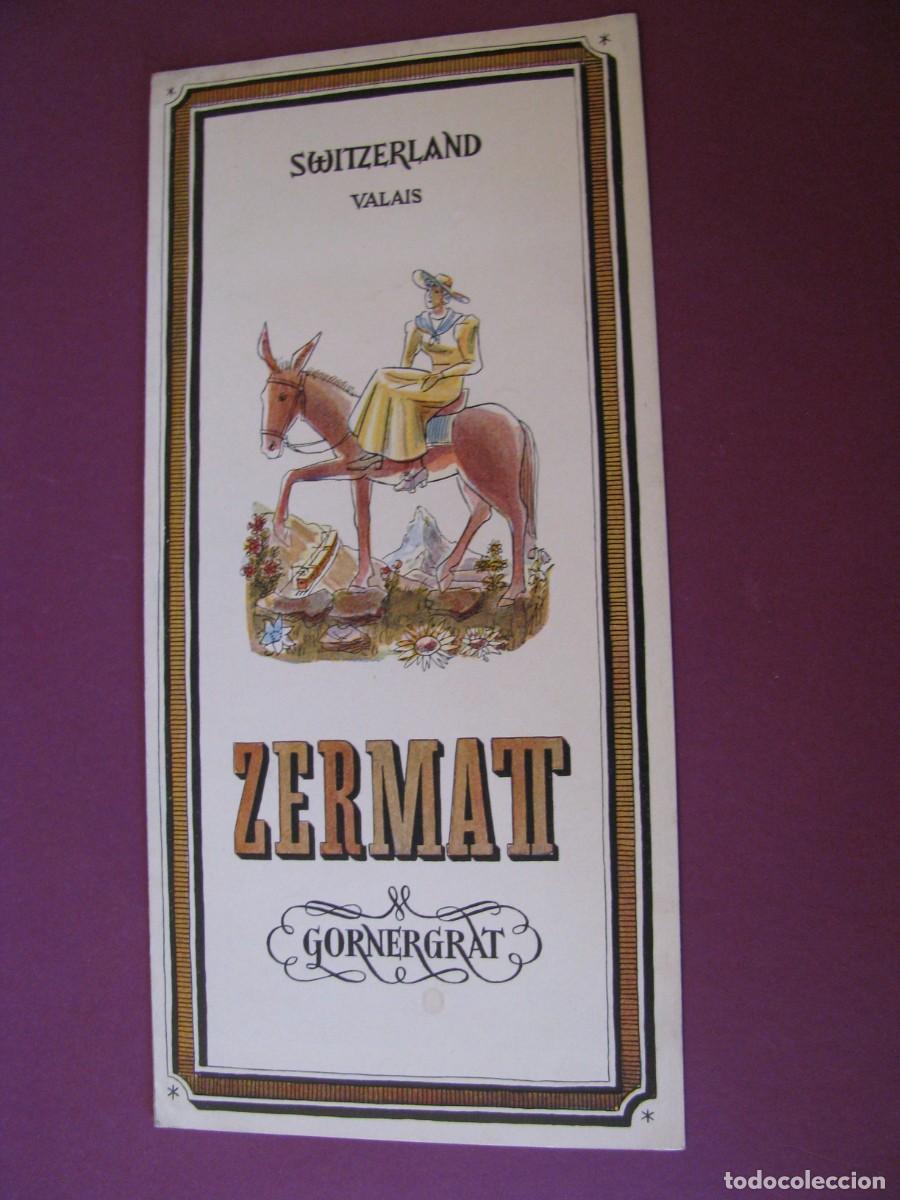 Folletos de turismo: FOLLETO DE TURISMO DE LOS A&Ntilde;OS 50. SUIZA, ZERMATT.