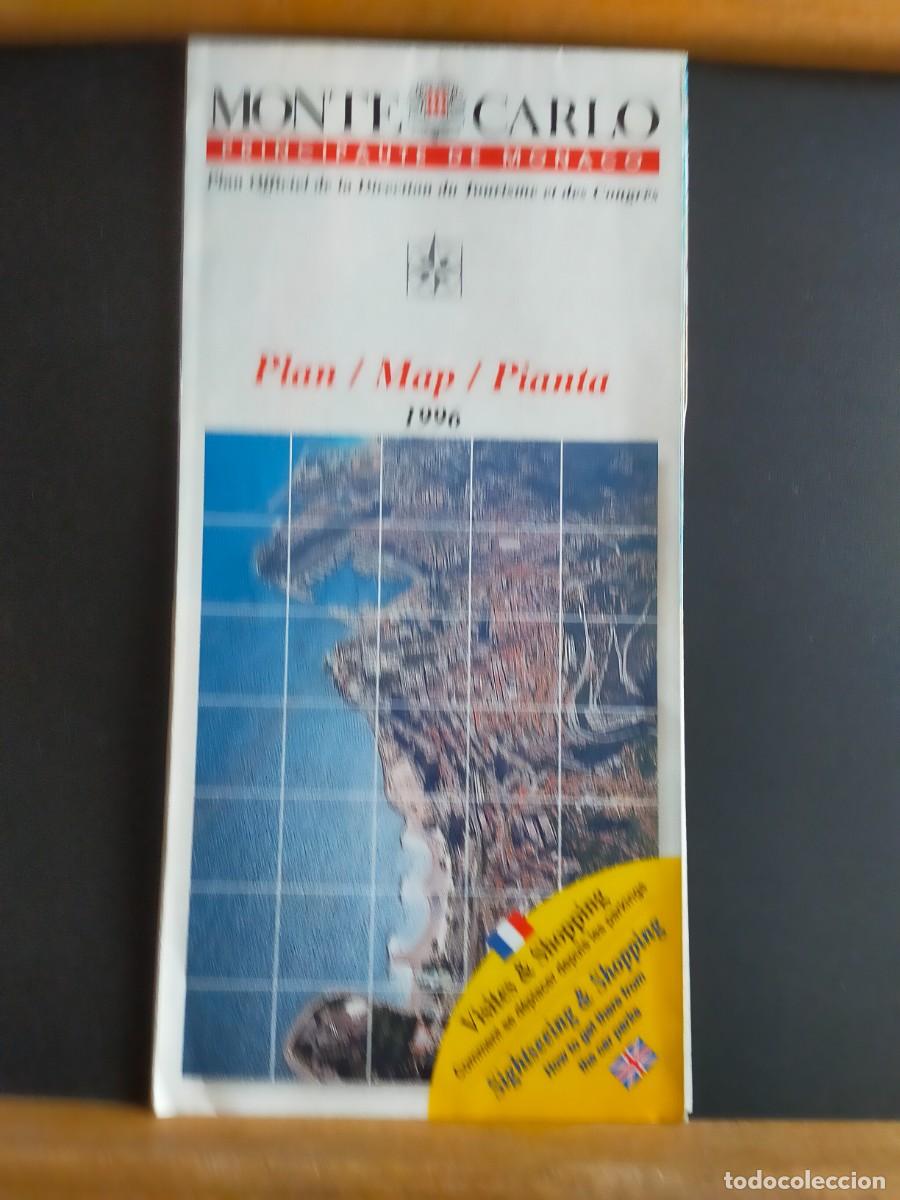 Folletos de turismo: MONTECARLO. PRINCIPAUTE DE MONACO. PLAN OFFICIEL DE LA DIRECTION DU TOURISME ET DES CONGR&Eacute;S. 1996