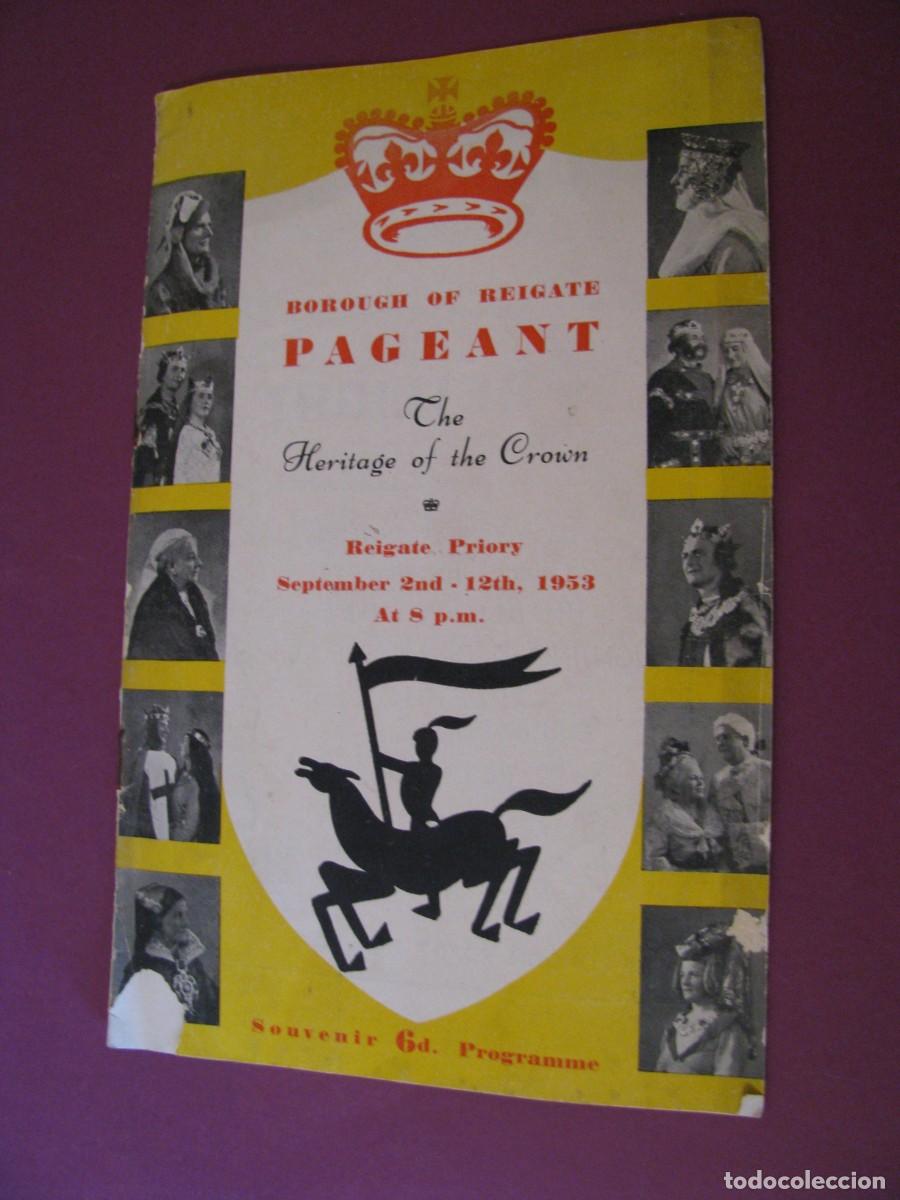 Folletos de turismo: FOLLETO DE TURISMO. PROGRAMA DEL DESFILE HISTORICO DE REIGAT. 1953.