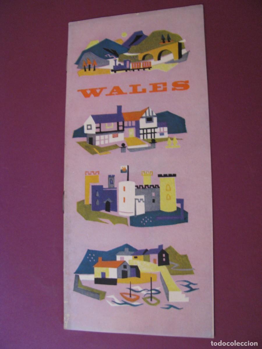Folletos de turismo: FOLLETO DE TURISMO DE LOS A&Ntilde;OS 50. WALES, GALES. 1957