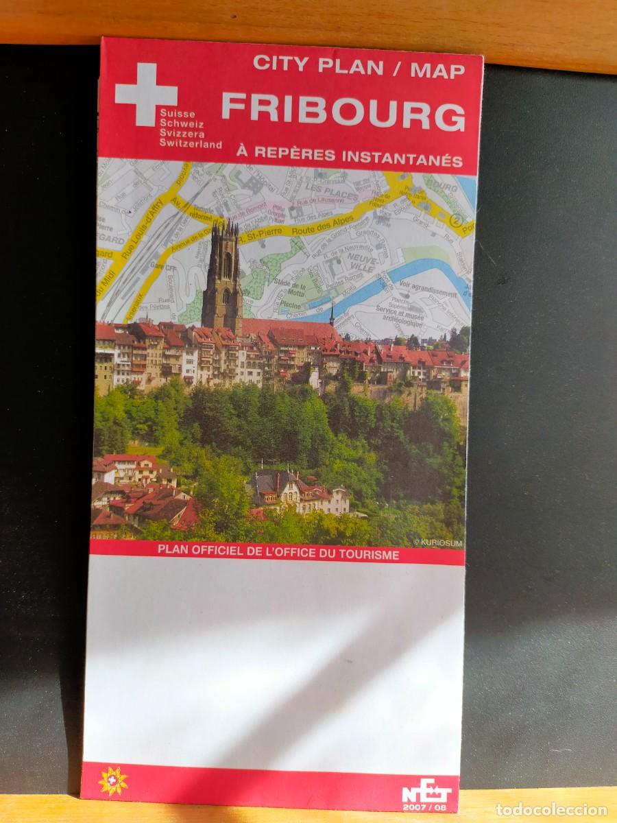 Folletos de turismo: SUIZA. FRIBOURG. CITY PLAN. MAP. PLAN OFFICIEL DE L&acute;OFFICE DU TOURISME. 2007.
