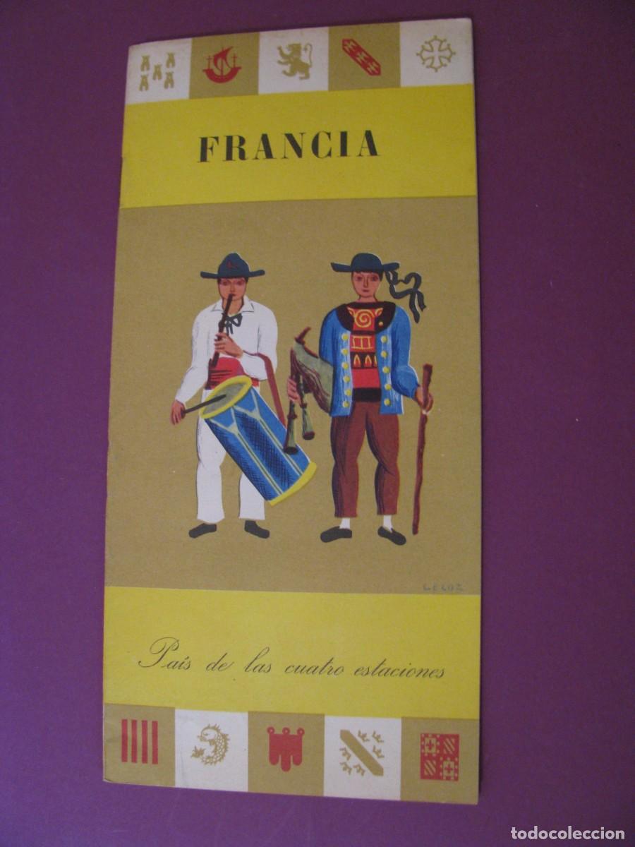 Folletos de turismo: FOLLETO DE TURISMO DE LOS A&Ntilde;OS 50. FRANCIA.
