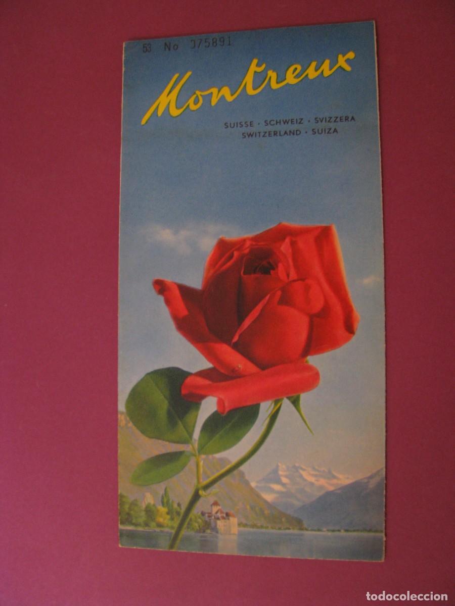 Folletos de turismo: FOLLETO DE TURISMO DE LOS A&Ntilde;OS 50. SUIZA. MONTREUX.