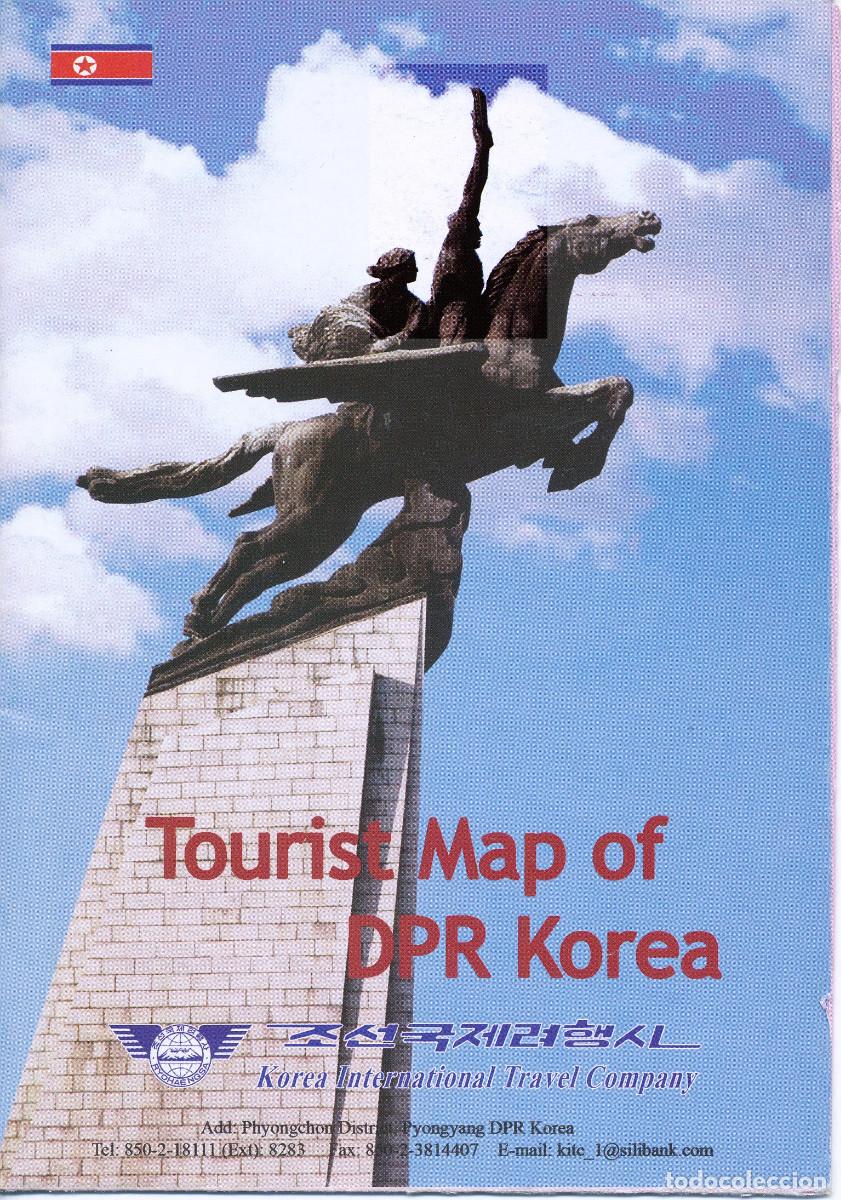 Folletos de turismo: folleto tur&iacute;stico oficial de Corea del Norte informaci&oacute;n color mapa plano foros