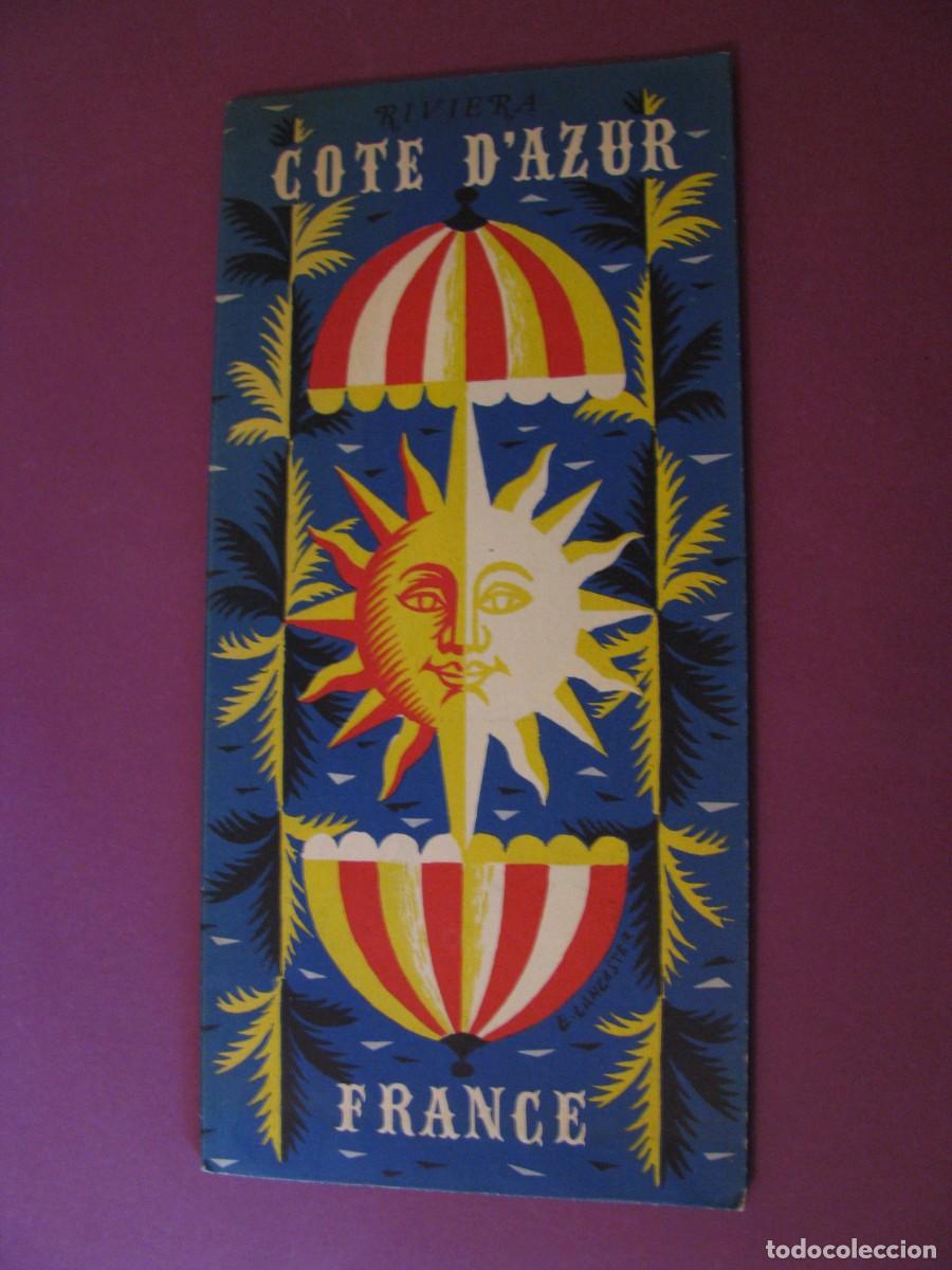 Folletos de turismo: FOLLETO DE TURISMO DE LOS A&Ntilde;OS 50. FRANCIA. RIVIERA. COTE D'AZUR