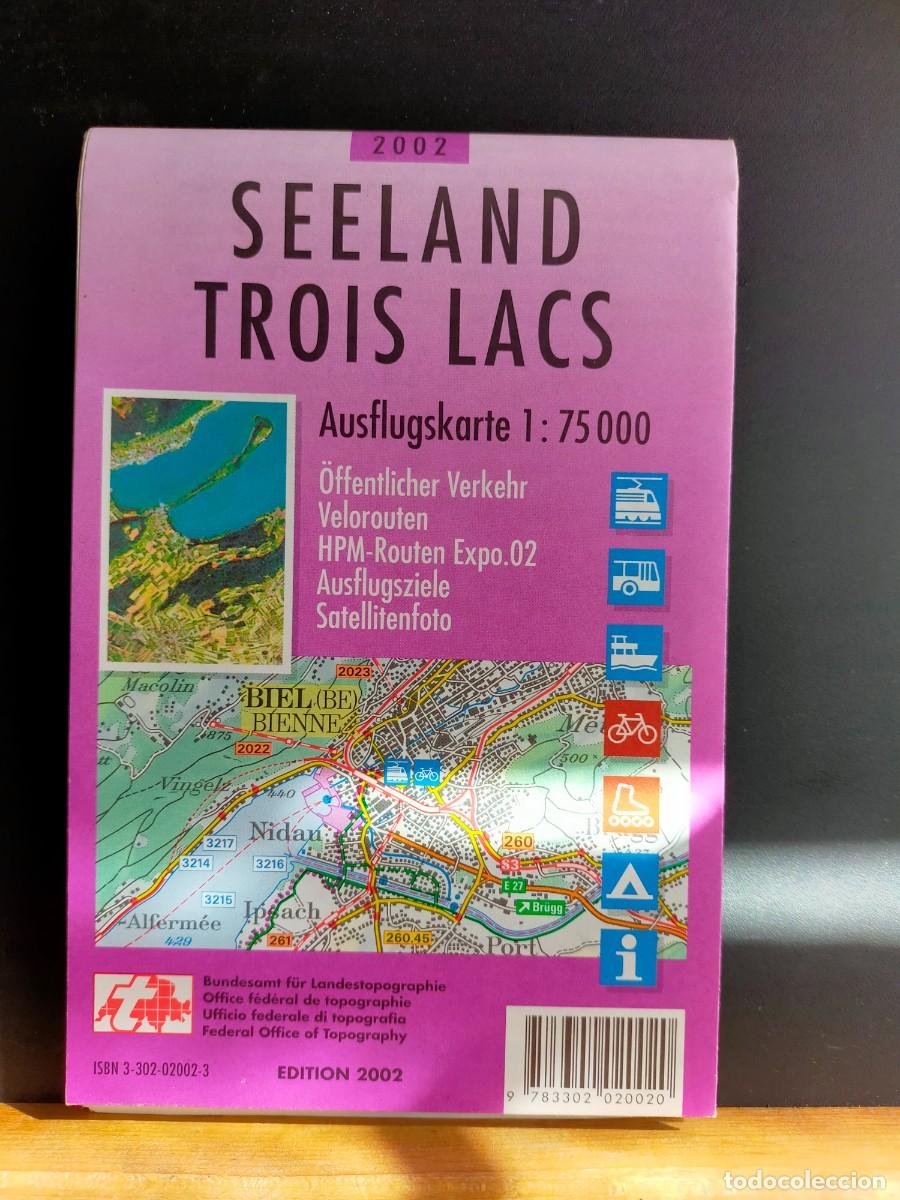 Folletos de turismo: SUIZA. SEELAND TROIS LACS. 2002.