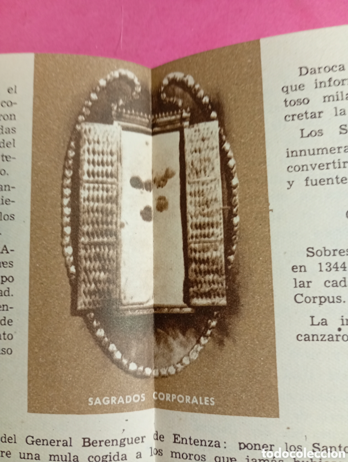 Folletos de turismo: DAROCA 1958 A&Ntilde;O JUBILAR EUCAR&Iacute;STICO EL MILAGRO DE LOS SANTOS CORPORALES INFORMACI&Oacute;N HIST&Oacute;RICA CORPUS