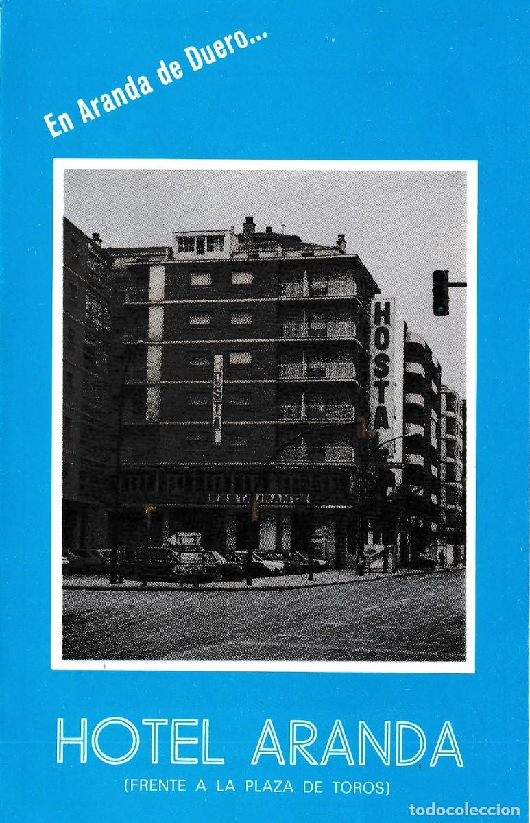 Folletos de turismo: Aranda de Duero - Hotel Aranda - Frente a la Plaza de Toros - Folleto como Sobre Postal - Tr&iacute;ptico