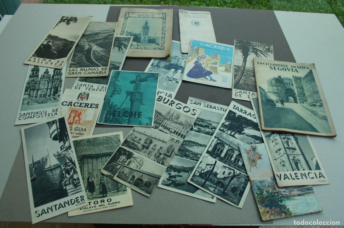 Folletos de turismo: 30 folletos tur&iacute;sticos ciudades y municipios de Espa&ntilde;a a&ntilde;os 40 y 50