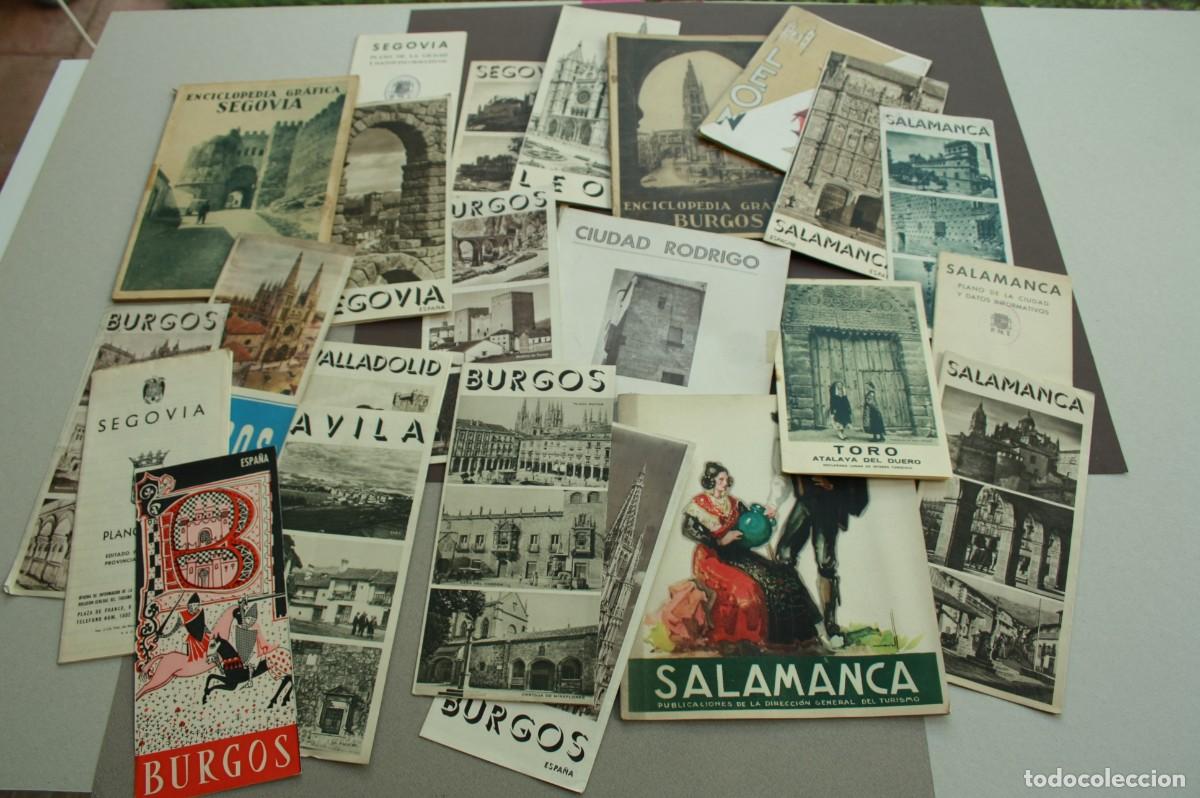 Folletos de turismo: Lote de 23 folletos tur&iacute;sticos de ciudades de Castilla Le&oacute;n de los a&ntilde;os 30, 40 y 50