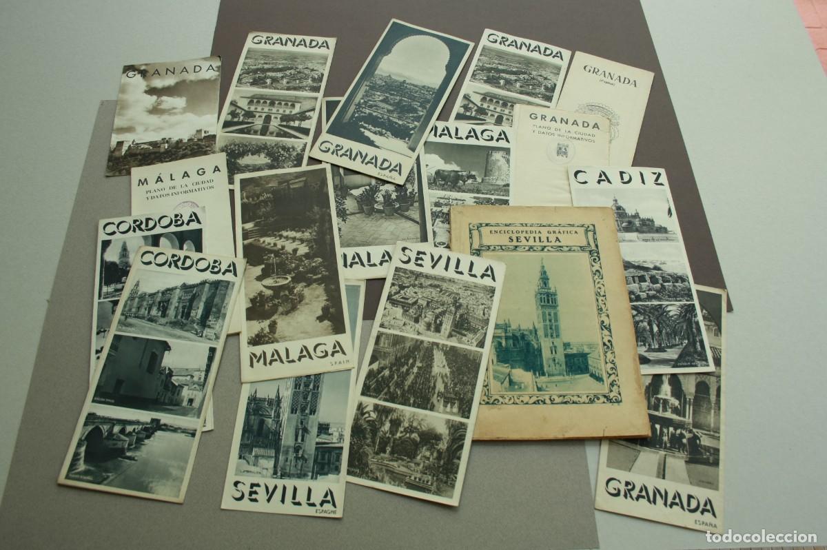 Folletos de turismo: LOTE DE 17 FOLLETOS Y PLANOS TUR&Iacute;STICOS DE CIUDADES ANDALUZAS DE LOS A&Ntilde;OS 40 Y 50