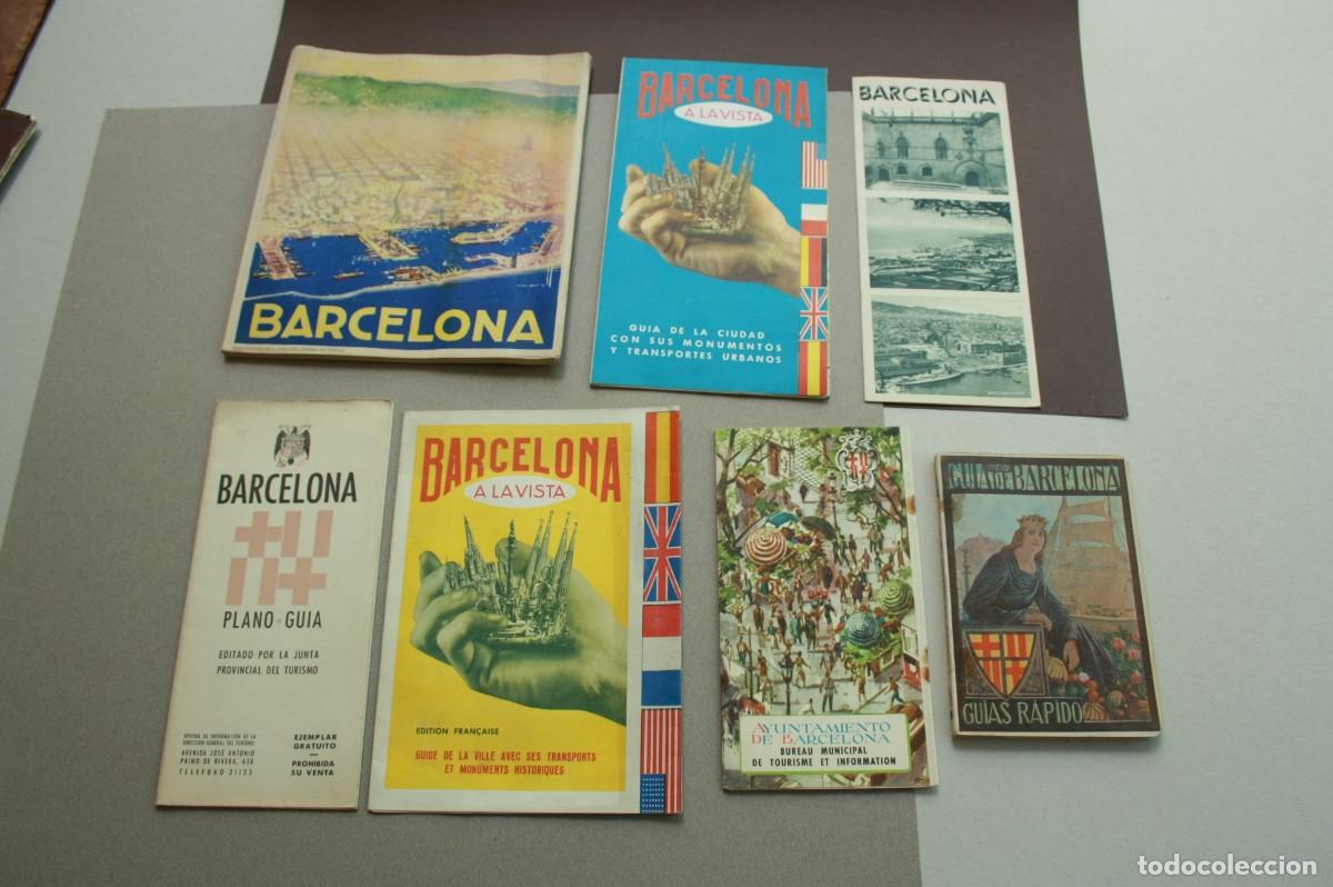 Folletos de turismo: LOTE DE 8 FOLLETOS Y CAT&Aacute;LOGOS TUR&Iacute;STICOS DE BARCELONA, A&Ntilde;OS 30-60