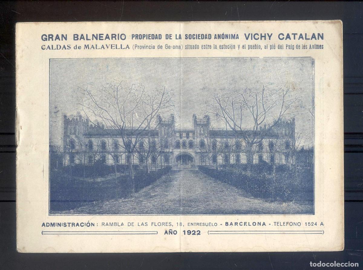 Folletos de turismo: NUMULITE P0201 Gran balneario Vichy Catalan a&ntilde;o 1922 Caldes de Malavella Folleto