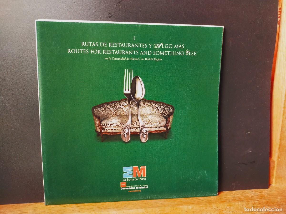 Folletos de turismo: MADRID. RUTAS DE RESTURANTES Y ALGO M&Aacute;S. ROUTES FOR RESTAURANTS AND SOMETHING ELSE. COMUNIDAD DE MA