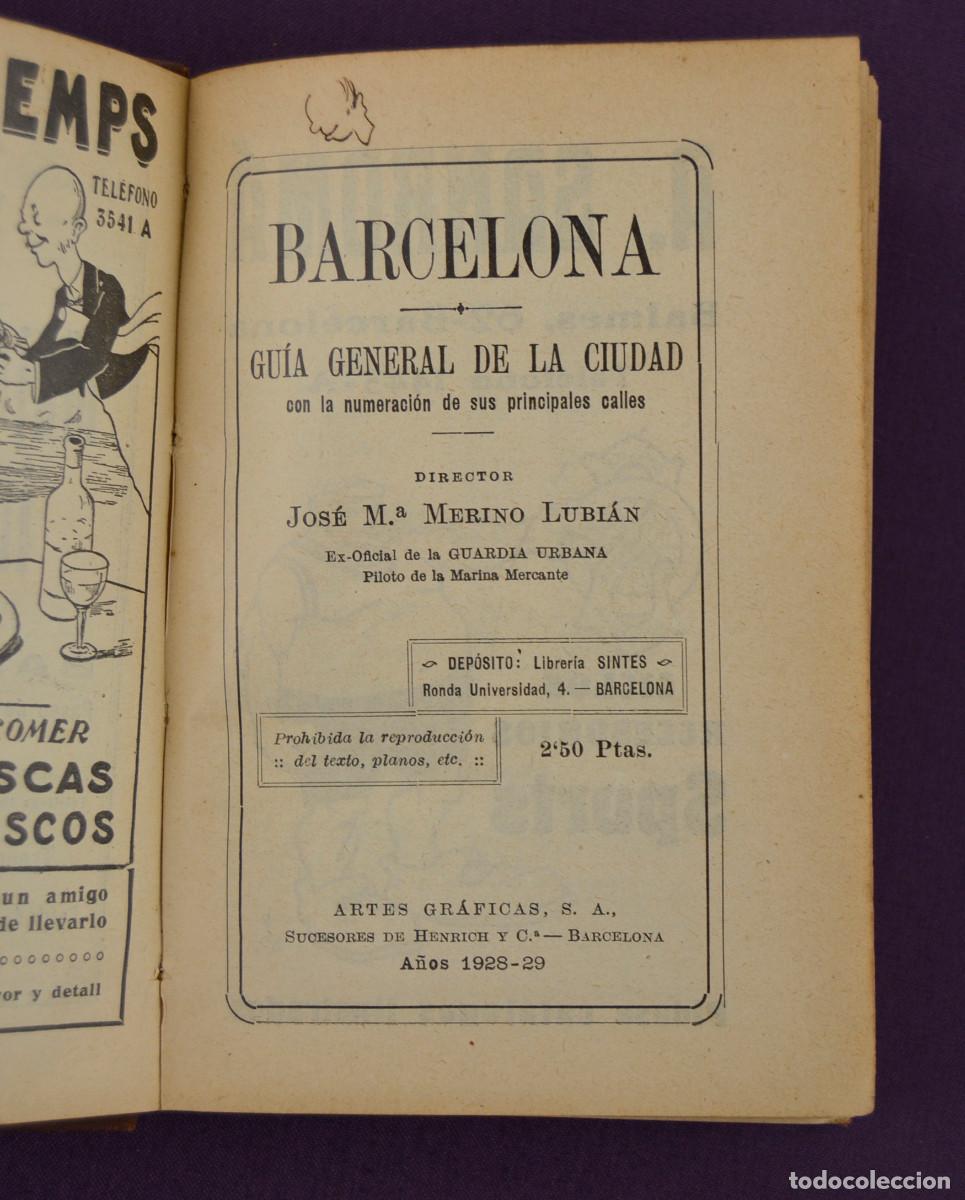 Folletos de turismo: BARCELONA GUIA GENERAL DE LA CIUDAD 1928-1929.
