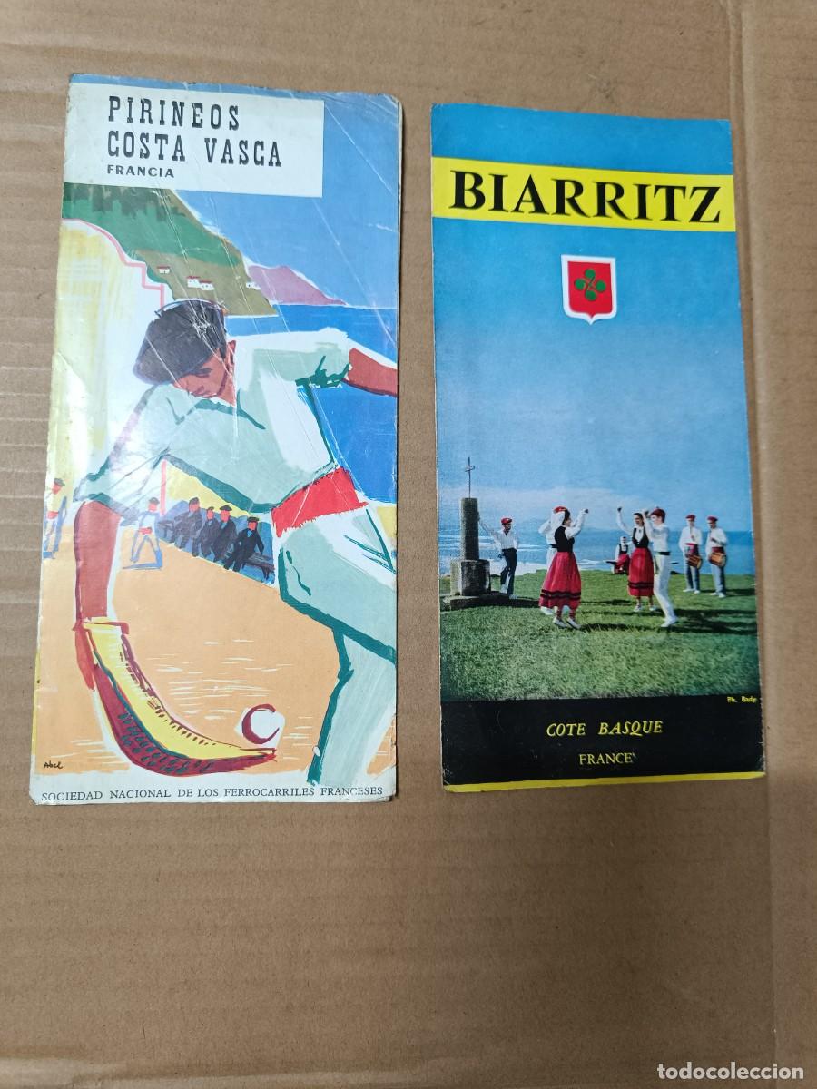 Folletos de turismo: LOTE 2 FOLLETOS TURISMO, PIRINEOS COSTA VASCA BIARRITZ EUSKADI, A&Ntilde;OS 50 TREN FERROCARRIL FRANCIA P22