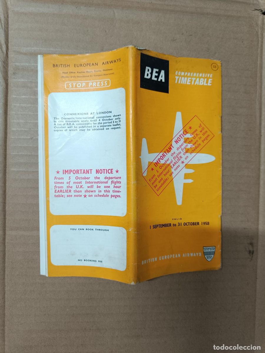 Folletos de turismo: ANTIGUO FOLLETO DE TURISMO AEROLINEA BEA, 1958. BRITISH EUROPEAN AIRWAYS, AVION -P22
