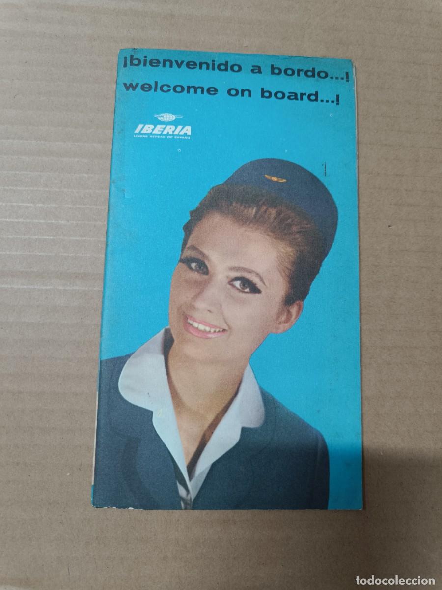 Travel Brochures: ANTIGUO FOLLETO DE TURISMO, AEROLINEA IBERIA, 1964. AVIACION, AVION -P22