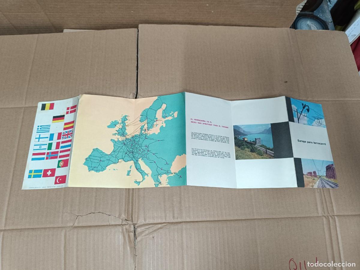 Folletos de turismo: ANTIGUO FOLLETO DE TURISMO DEL CICE, FERROCARRILES EUROPEOS, A&Ntilde;OS 60, TREN -P22
