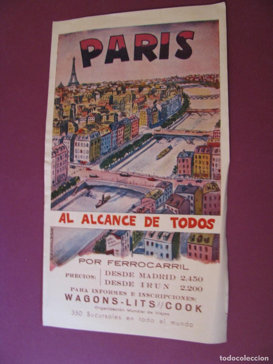 Folletos de turismo: FOLLETO DE TURISMO DE LOS A&Ntilde;OS 50. FRANCIA. PARIS AL ALCANCE DE TODOS.