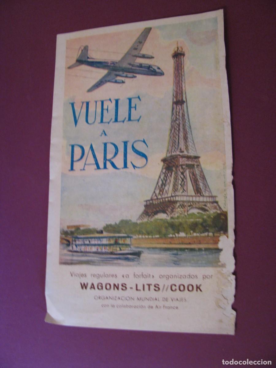 Folletos de turismo: FOLLETO DE TURISMO DE LOS A&Ntilde;OS 50. VUELE A PARIS.