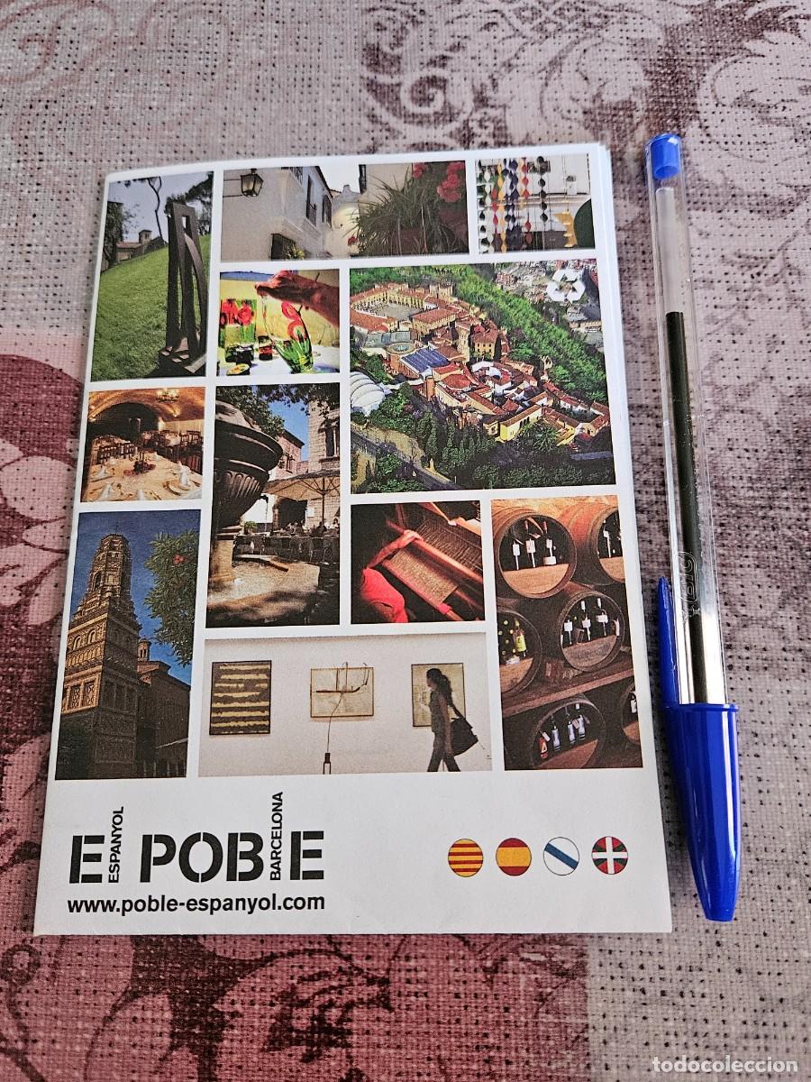 Folletos de turismo: Folleto Tur&iacute;stico Desplegable Del Poble Espanyol de Barcelona, Pueblo Espa&ntilde;ol Barcelona.