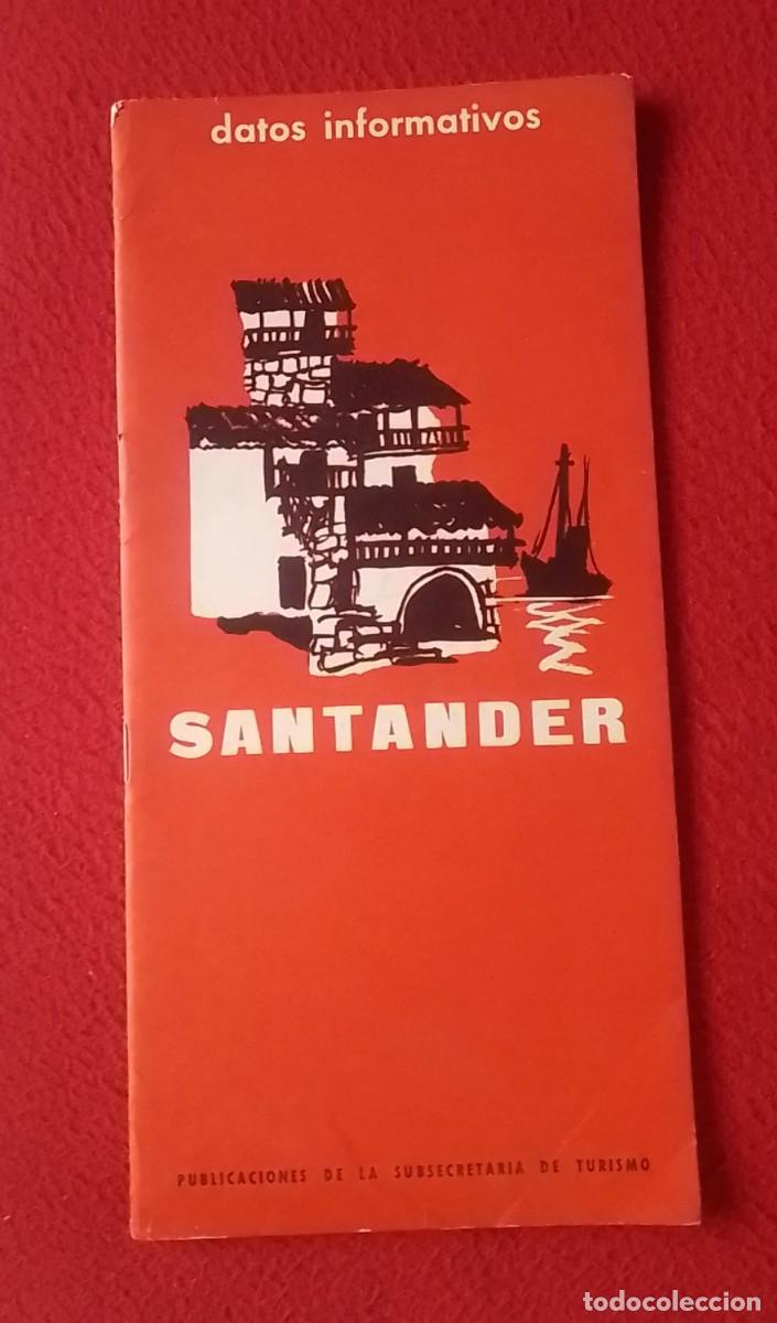 Folletos de turismo: ANTIGUA PUBLICACI&Oacute;N CUADERNO O SIMIL ESPA&Ntilde;A SPAIN SANTANDER CANTABRIA..DATOS INFORMATIVOS. D.L. 1965