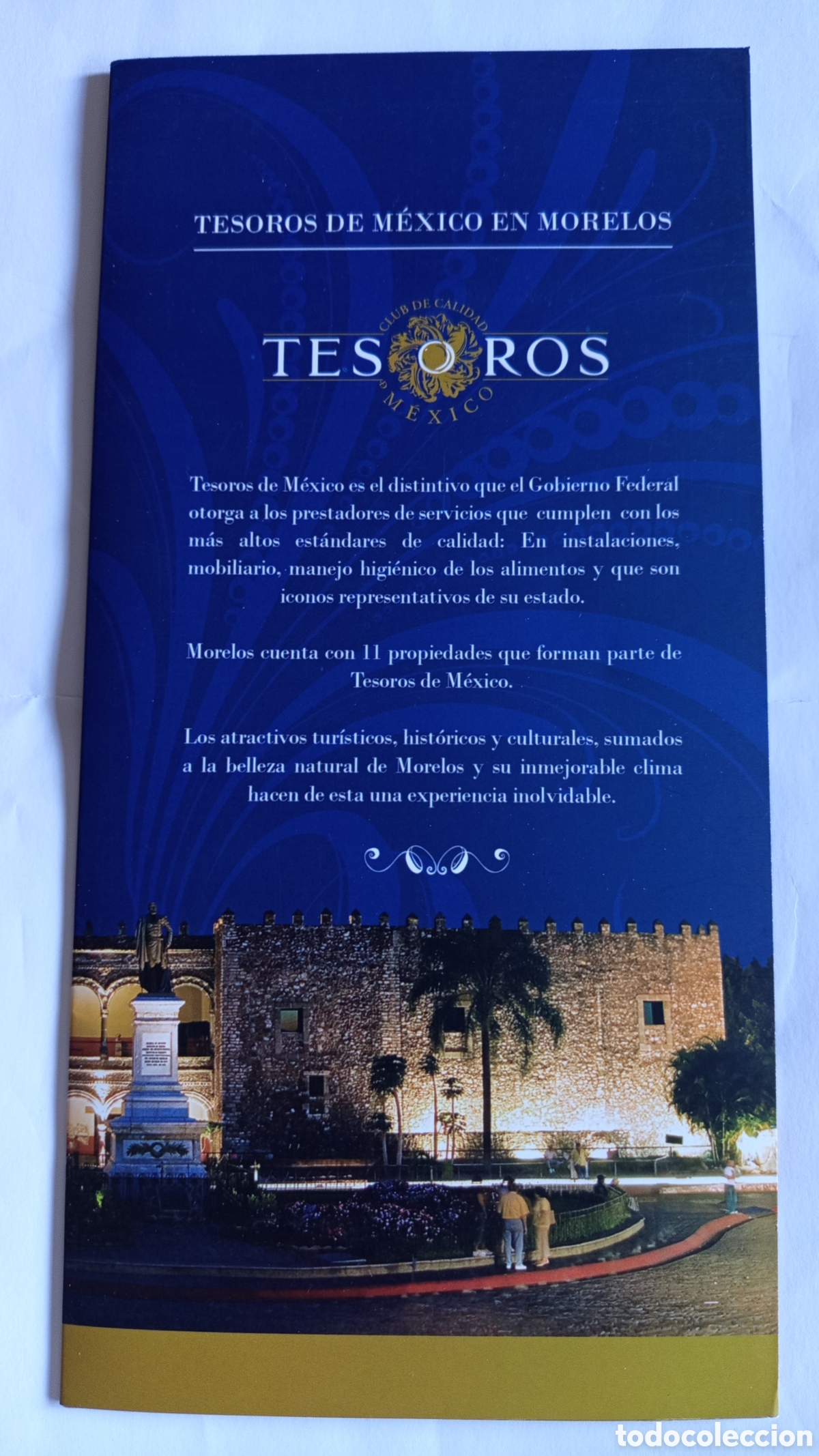 Folletos de turismo: MORELOS M&Eacute;XICO. TESOROS.