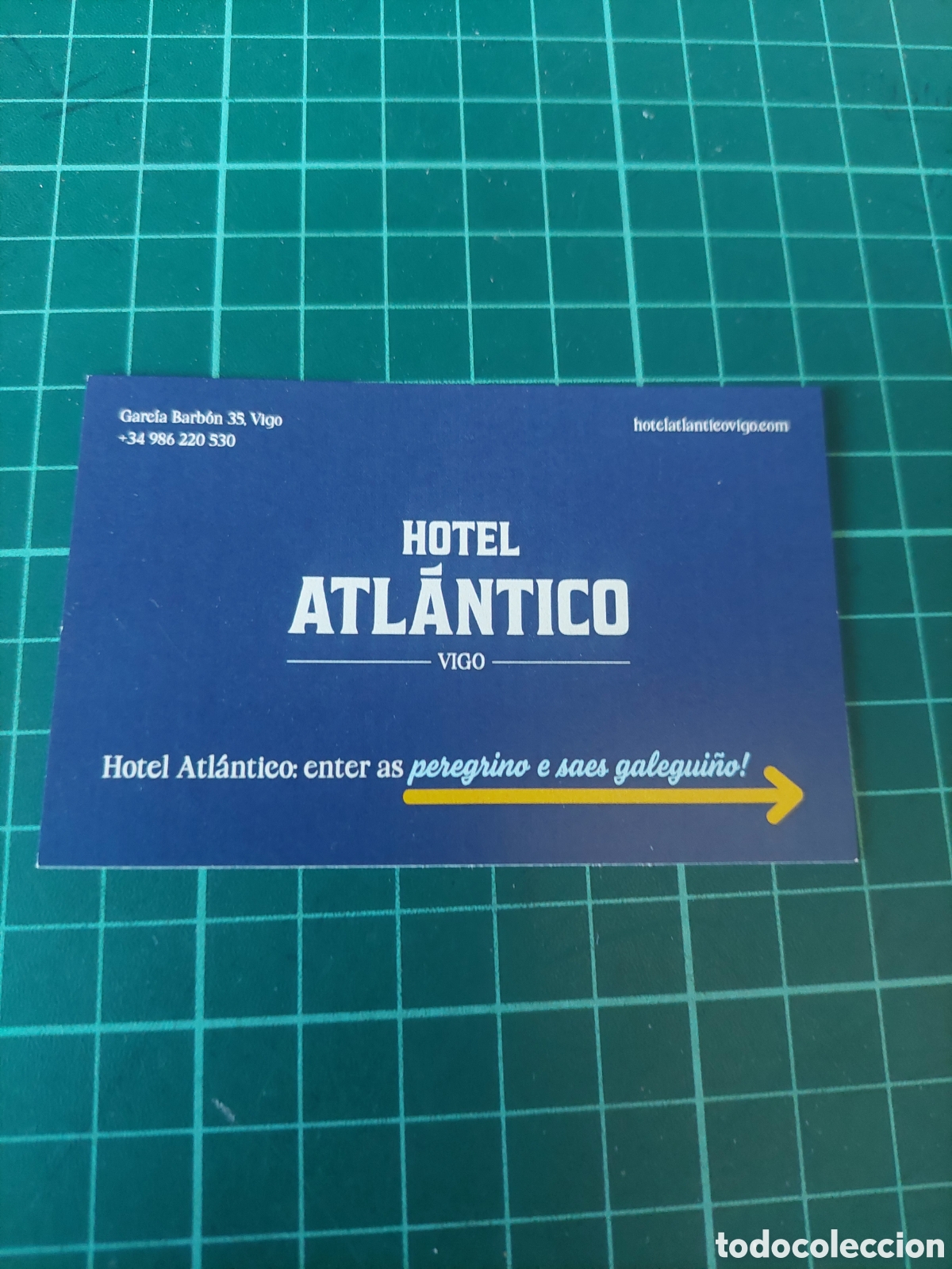Folletos de turismo: TARJETA PUBLICIDAD HOTEL ATL&Aacute;NTICO VIGO PONTEVEDRA GALICIA ESPA&Ntilde;A