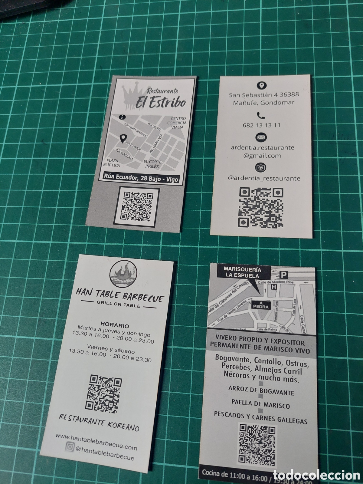 Folletos de turismo: VIGO TARJETAS RESTAURANTES - Foto 2