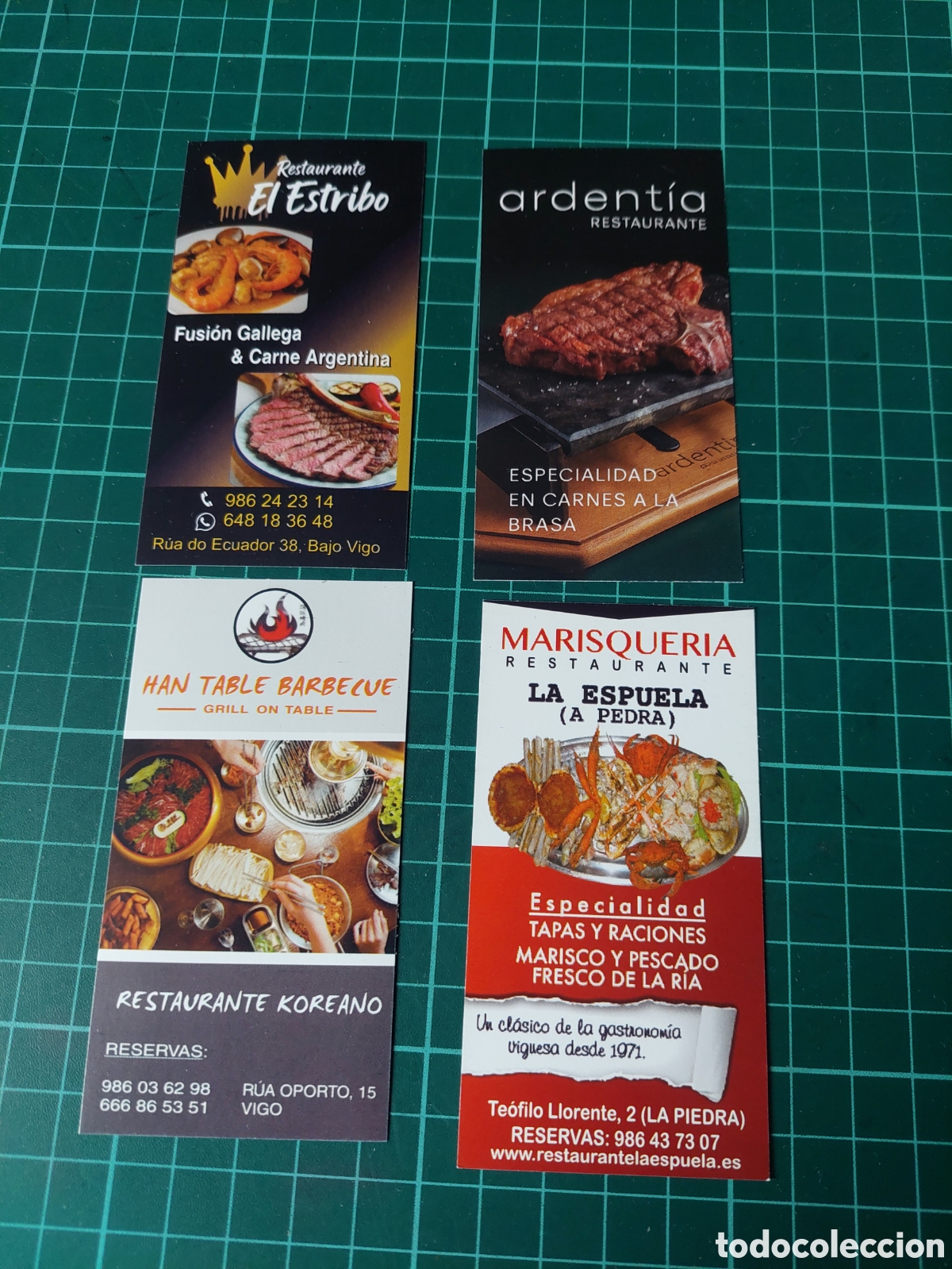 Folletos de turismo: VIGO TARJETAS RESTAURANTES - Foto 1
