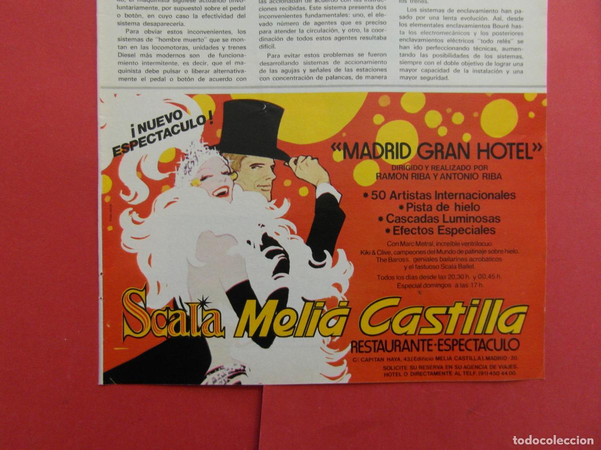 Travel Brochures: PUBLICIDAD 1983 - MADRID GRAN HOTEL SCALA MELIA CASTILLA RAMON Y ANTONIO RIBA